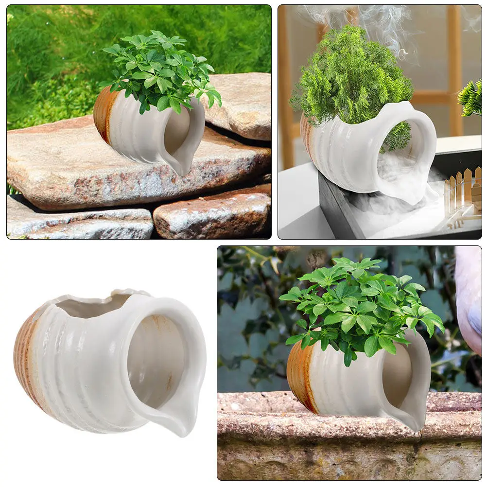 Ceramic Fountain Jar with Serene Water Flow for Outdoor Garden Courtyard Patio Indoor Living Room Decor Artistic Landscape Water