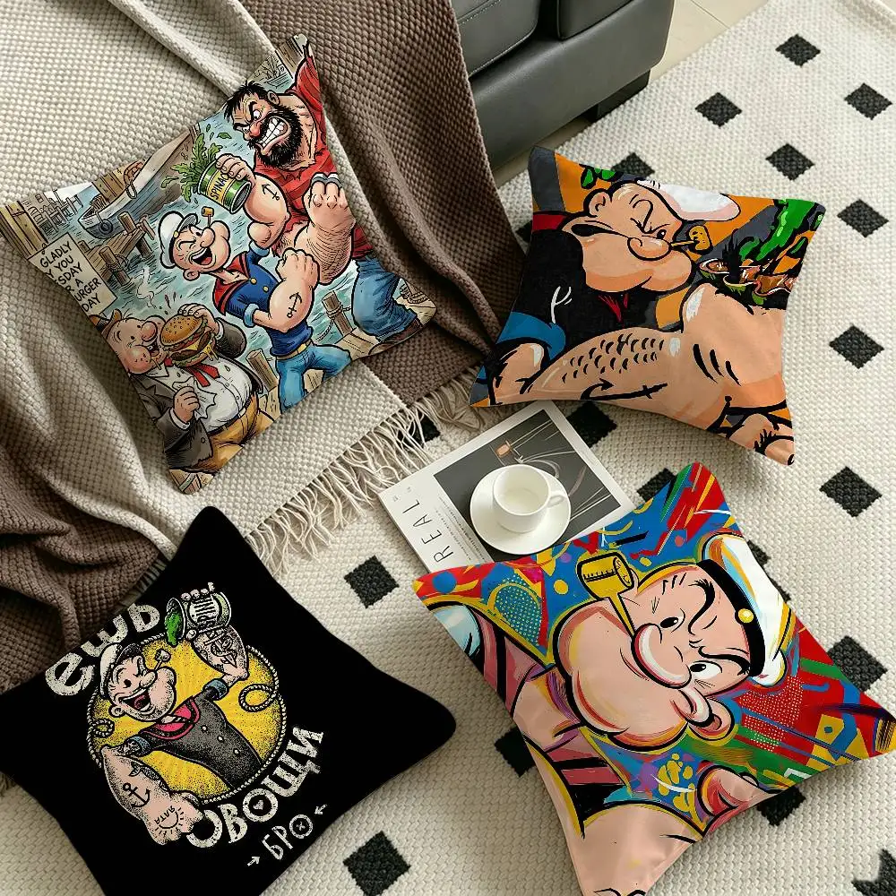 Popeye The Sailor Cushion Cover Pillow Cover Decor Pillowcase Printed Cushion Case for Couch