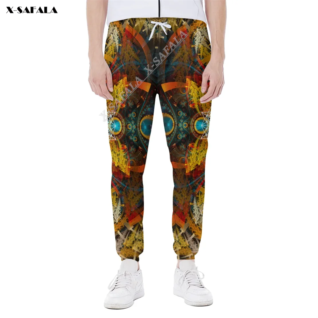 Trippy  Psychedelic Rave Shamanic  3D All Print Trousers Men Sweatpants Casual Long Joggers Streetwear Autumn Loose Sports Pants