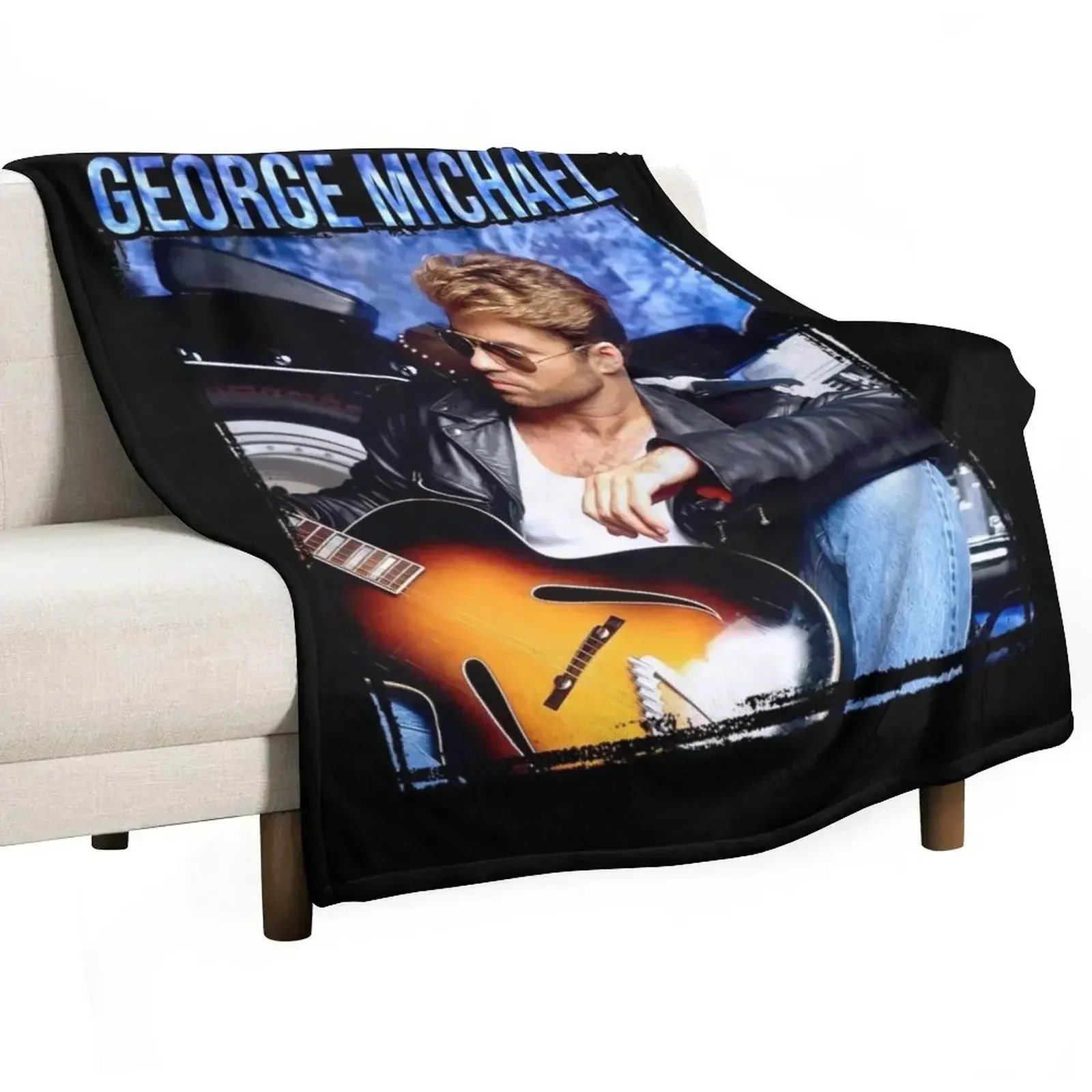 

George Live Portrait Throw Blanket Soft Plaid Soft Big Blankets