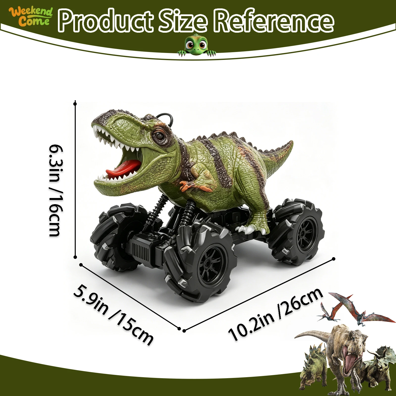 Dinosaur Stunt Remote Control Car with Light and Sound Can Be Spray - Monster Stunt Truck Toy, Suitable for Indoor and Outdoor All Terrain Entertainment, Durable Structure, Left and Right Parallel Movement, Perfect Birthday, Christmas, Halloween Gift for