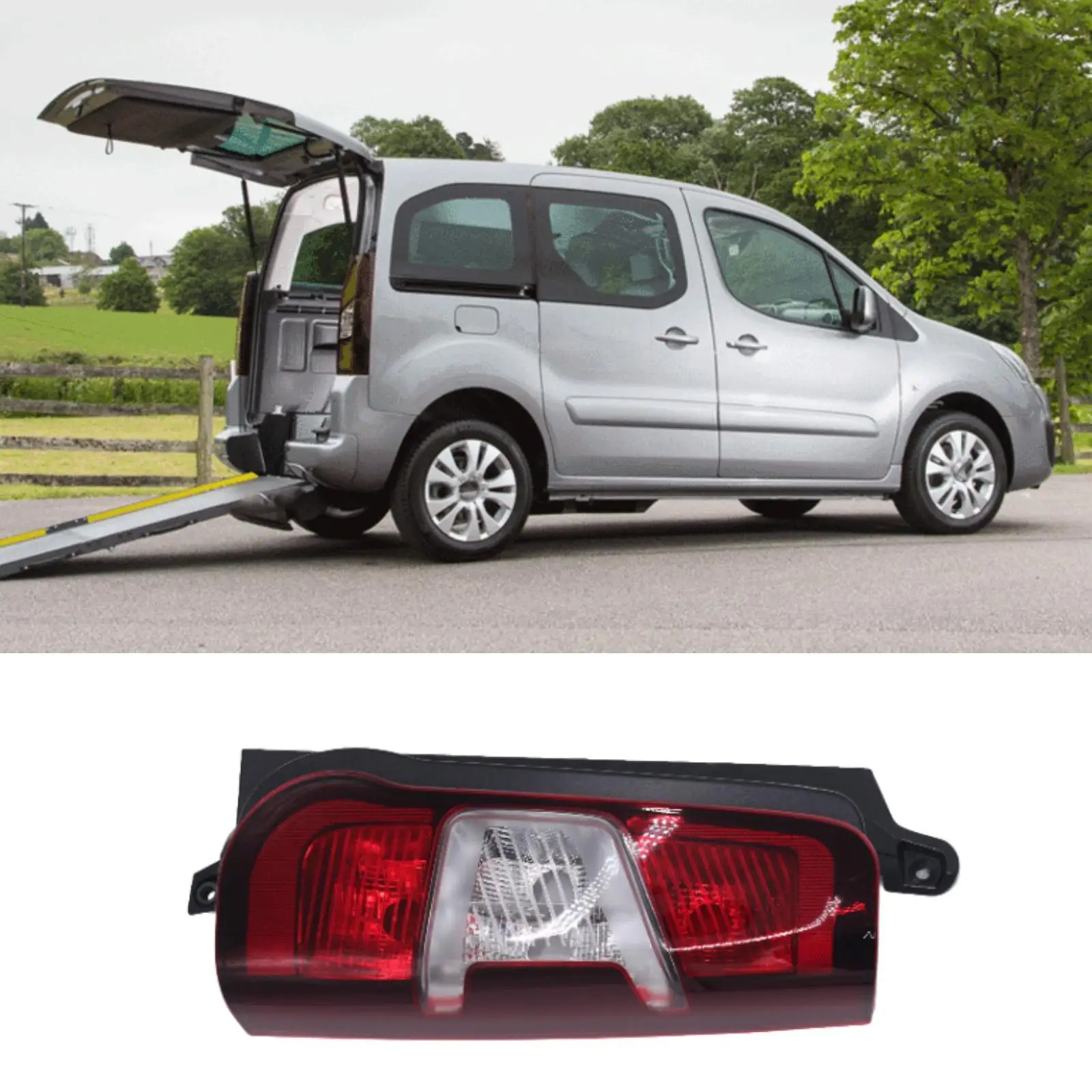 Right Side Tail Light 9820554880 Reliable Repair Part Easily Install Auto Accessories Rear Lamp Replaces for Vauxhall Combo