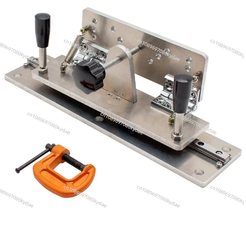 Universal Knife Sharpener Jig Belt Sander Knife Holder Sharpening Locator Manual Knife Sharpening Clip + 260MM Rail and G Clip