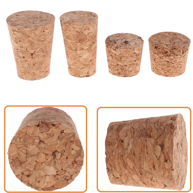 10pcs High Quality Wood Wine Glass Bottle Stopper Kettle Pudding Container Cork Cap Burette Buret Tube Lid