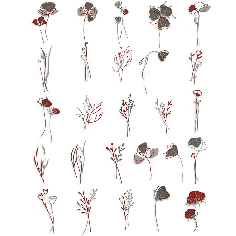 Image of Neuankömmling natürliche Cirrus Stängel Zweig Metall Schneidwerk zeuge für DIY Scrap booking Blumen Schablonen Geschenk Gruß karte machen
