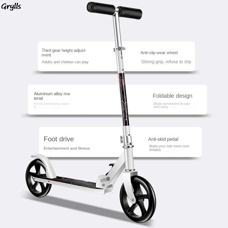 Grylls Children Teen Adult Portable Scooter Two-wheeled Two-wheeled Foldable Urban Mobility Scooter Scooter Hot New