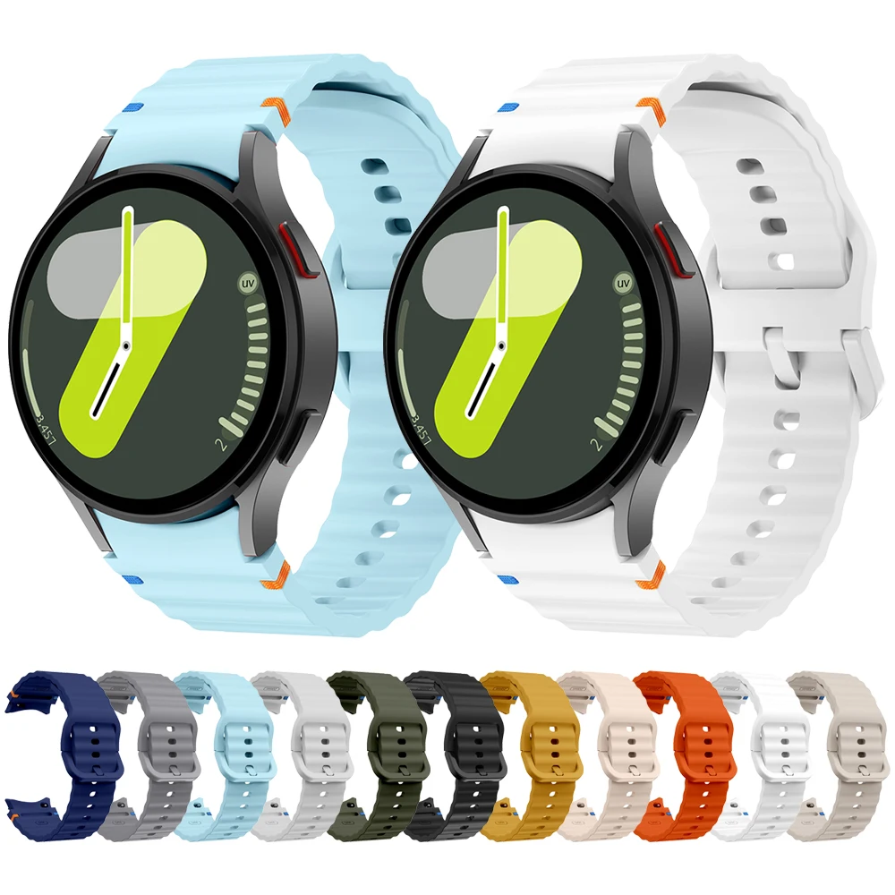 سوار رياضي من السيليكون لساعة سامسونج غالاكسي ، سوار ساعة كلاسيكي ، 7 ، 4 ، 44 ، 46 من ، FE ، 40 ، 5 Pro ، 45 ، Watch6 ، 47 ، 43 v