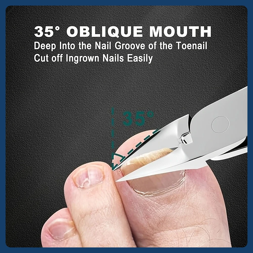 [قص أظافر عملي] قطعة واحدة من مقصات أظافر سميكة للأظافر وأصابع القدم لكبار السن - مجموعة مقصات أظافر كبيرة جدًا وفتحة الفم