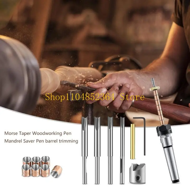 

652F Turning Mandrel Pen Making Pen Shaft and Pen Holders Trimming Set for Making Pen Woodworking Lathe Accessories