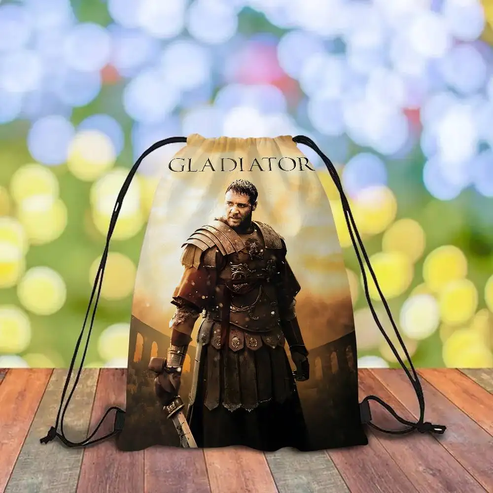 1 قطعة الفيلم الكلاسيكي G-Gladiator طباعة الرباط أكياس حقائب للهدايا الحفلات ، الرباط حقائب الظهر الرياضة الصالة الرياضية السفر الترفيه استخدام #5