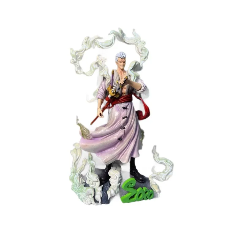 Anime One Piece Roronoa Zoro Nika Ver. GK PVC Action Figure Estátua de Batalha Modelo Colecionável Crianças Brinquedos Boneca Presentes 28cm
