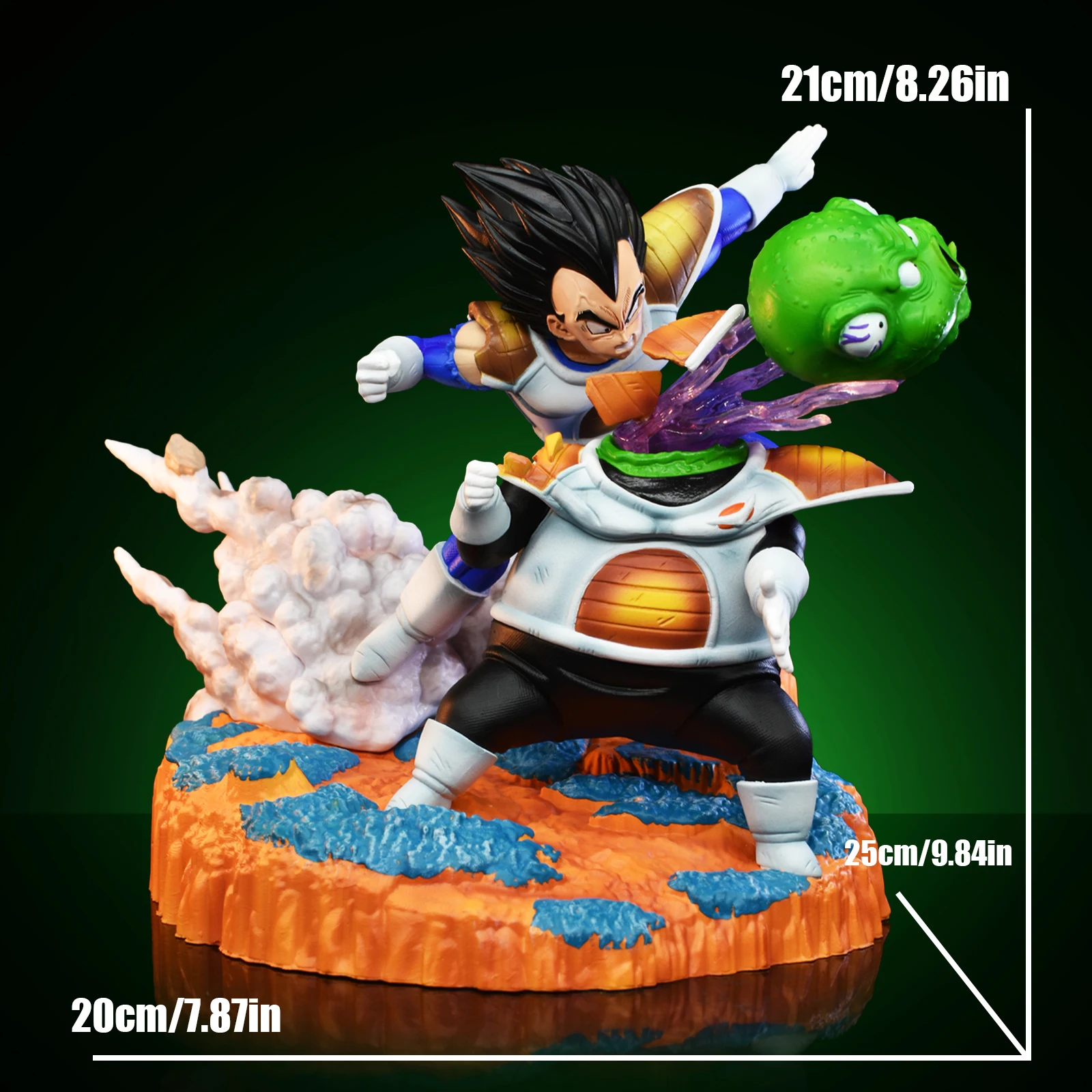 

21cm/8.26in Anime Dragon Ball Z Vegeta vs Guldo Figure DBZ Ginyu Force Action Figure Statue Collection Model Toy Gift