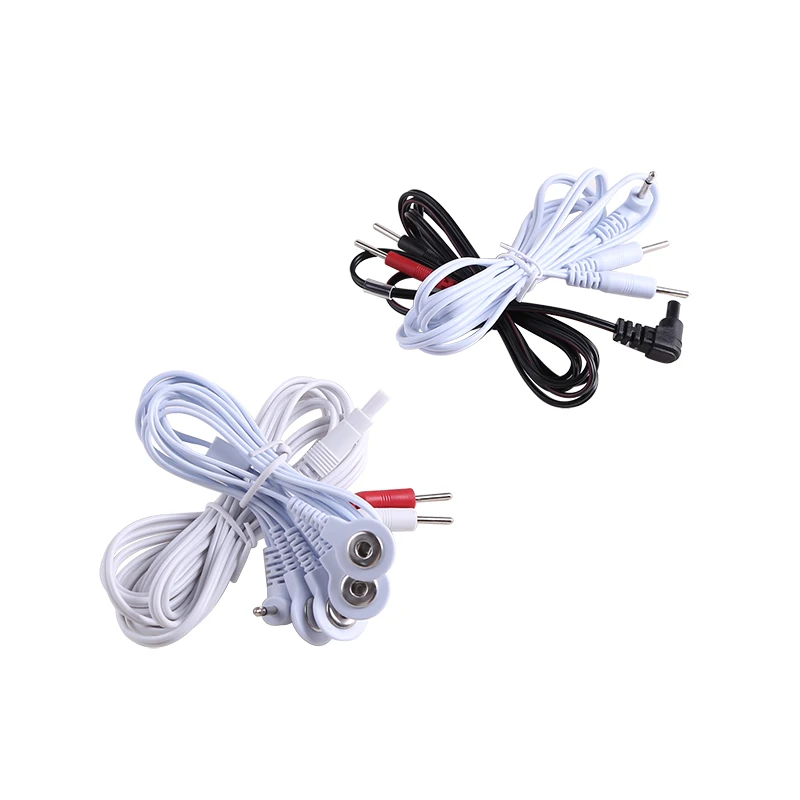 

2/4heads Connection Cable for Tens Massager Electrotherapy Machine Electrode Lead Wires Massage & Relaxation Health