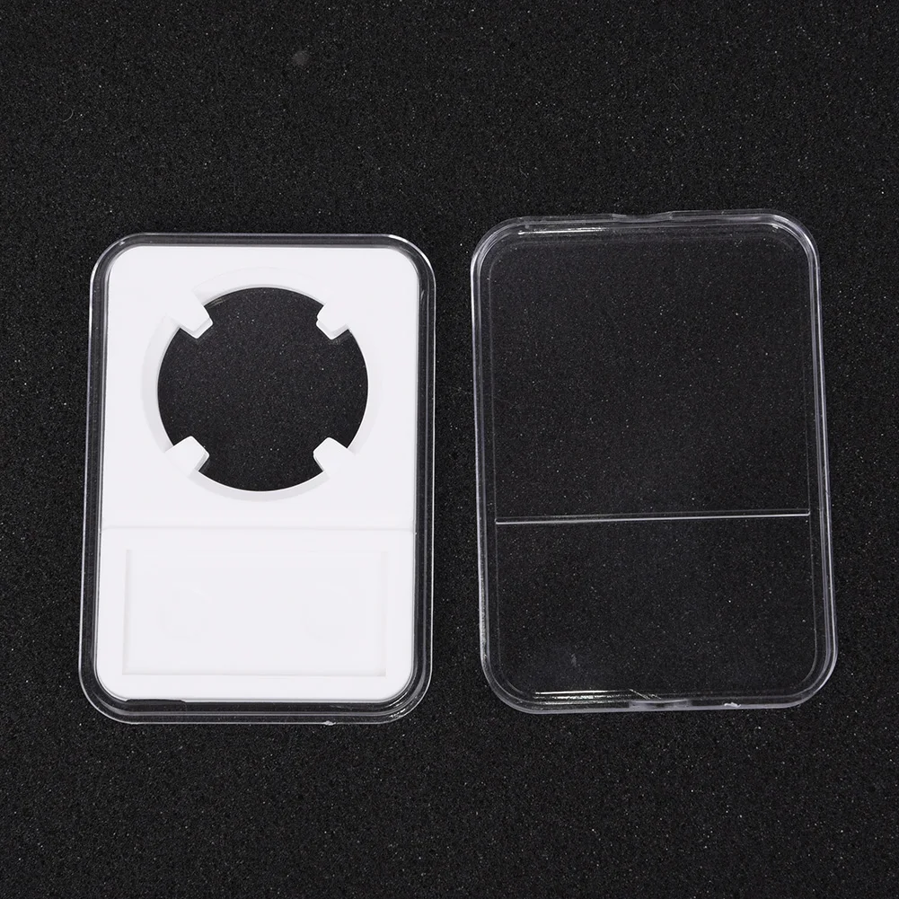 

Box Coin Holder Plastic 30mm Hole Diameter 8.5x6x1.3cm Boxes Case 5Pcs Collection Display PCGS Protector Storage