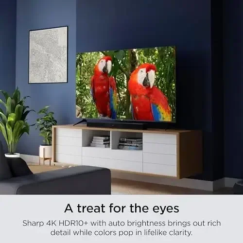 Smart TV - 50 inci seri pilihan 4K HDR rottv Enhanced suara Remote, brilian gambar 4K, kecerahan otomatis, & mulus