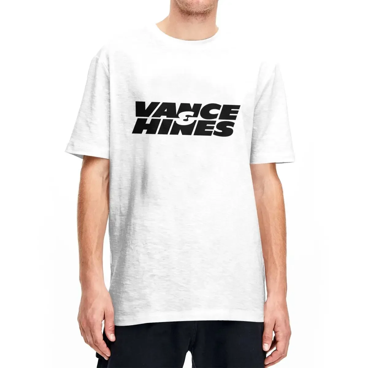 Мужская футболка с логотипом Vance And Hines, летние футболки в стиле Харадзюку для мотогонок, забавные повседневные топы из 100 хлопка, Женская Манга