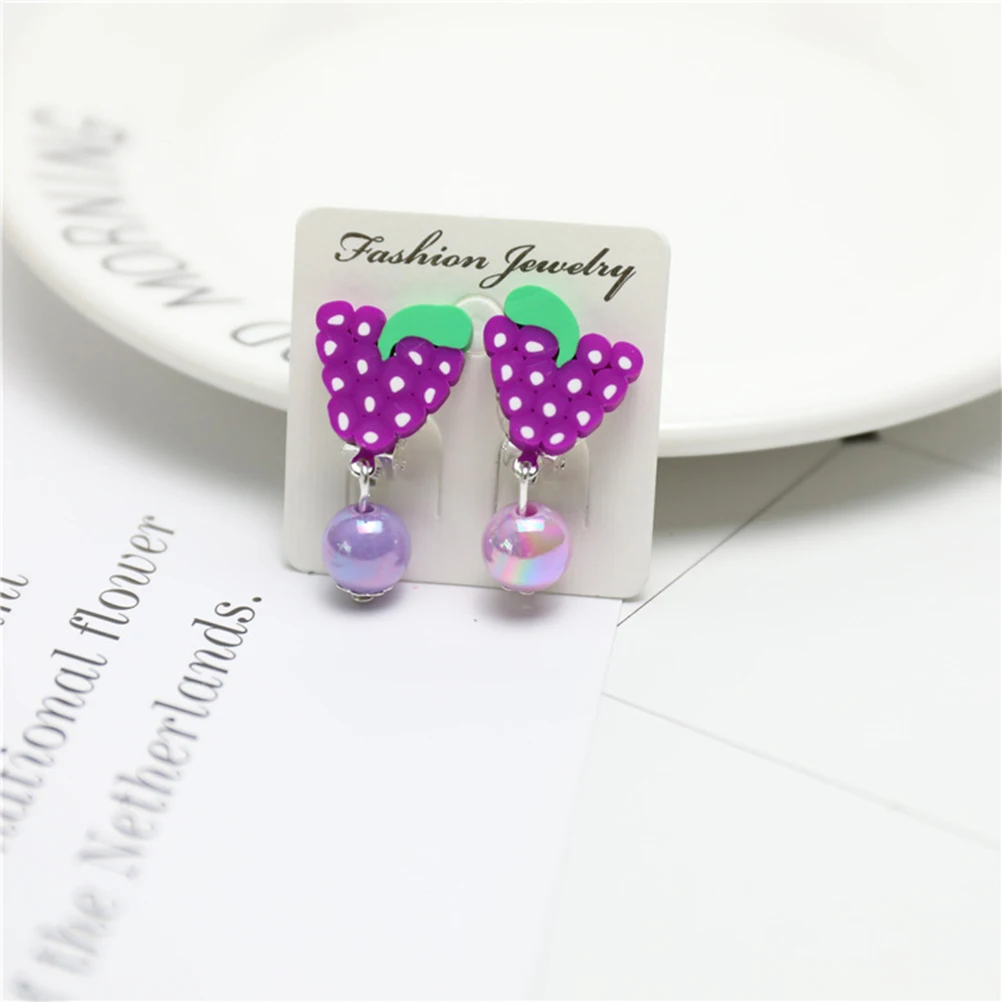 

14 Pairs Kids Earrings Girls Accessories Bright Color Stud Clips Matching Outfits Dress Up Parties Birthday Gift High Quality