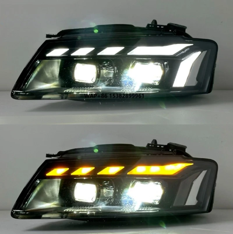 

Фары SJC для Audi A5 (2008-2012) в стиле RS, светодиодные, в сборе, с дневными ходовыми огнями, подключение Plug and Play