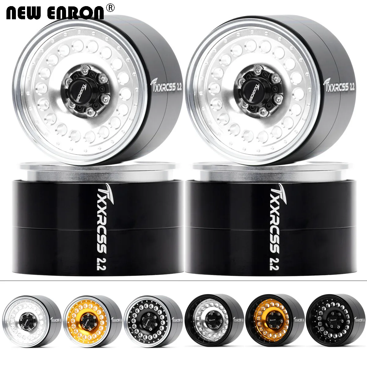 CNC Beadlock Negative Offset Wheel Rim For RC 1/10 2.2