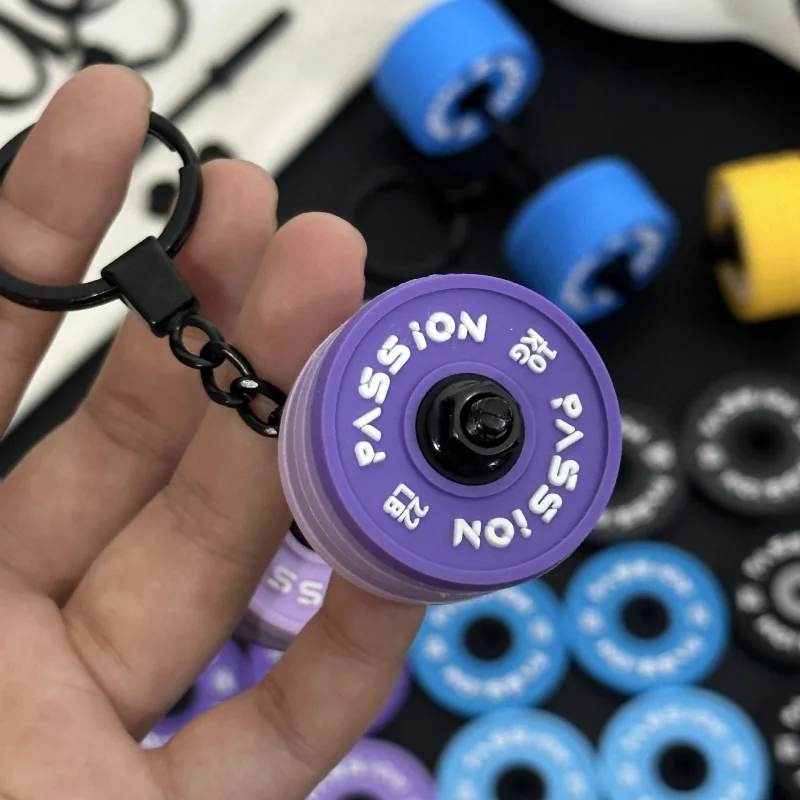 Fitness Keychain Gym Barbell Keychain Weightlifting Keyring Silicone Motivational Weightlifting Gifts,Gifts for Personal Trainer - náhled 5