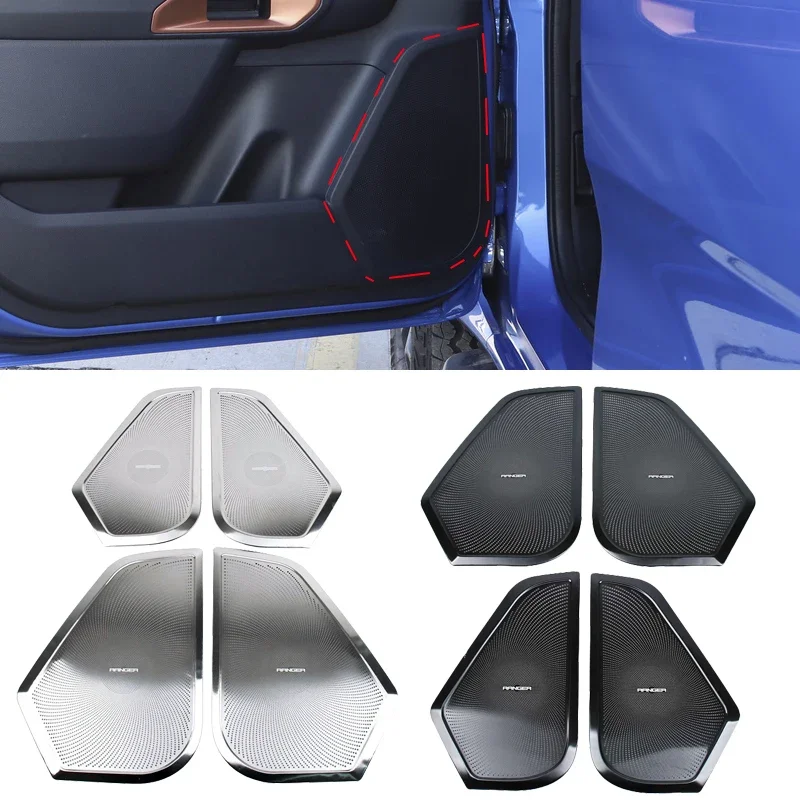 

For Ford Everest Ranger 2023 2024 2025 Car Audio Speaker Cover Door Speaker Cover Loudspeaker Frame Horn Trim Accessories