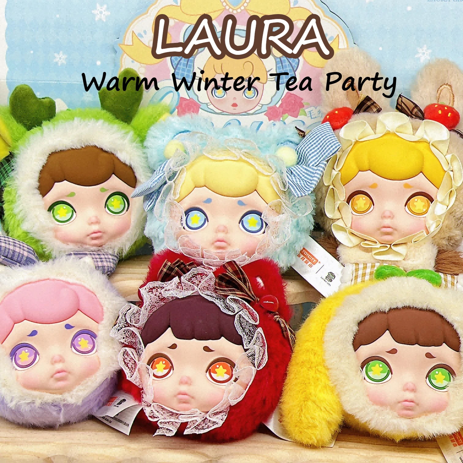 

Authentic LAURA Warm Winter Tea Party Series Blind Box Plush Earphone Bag Mysterious Box Girl Cute Toy Surprise Gift