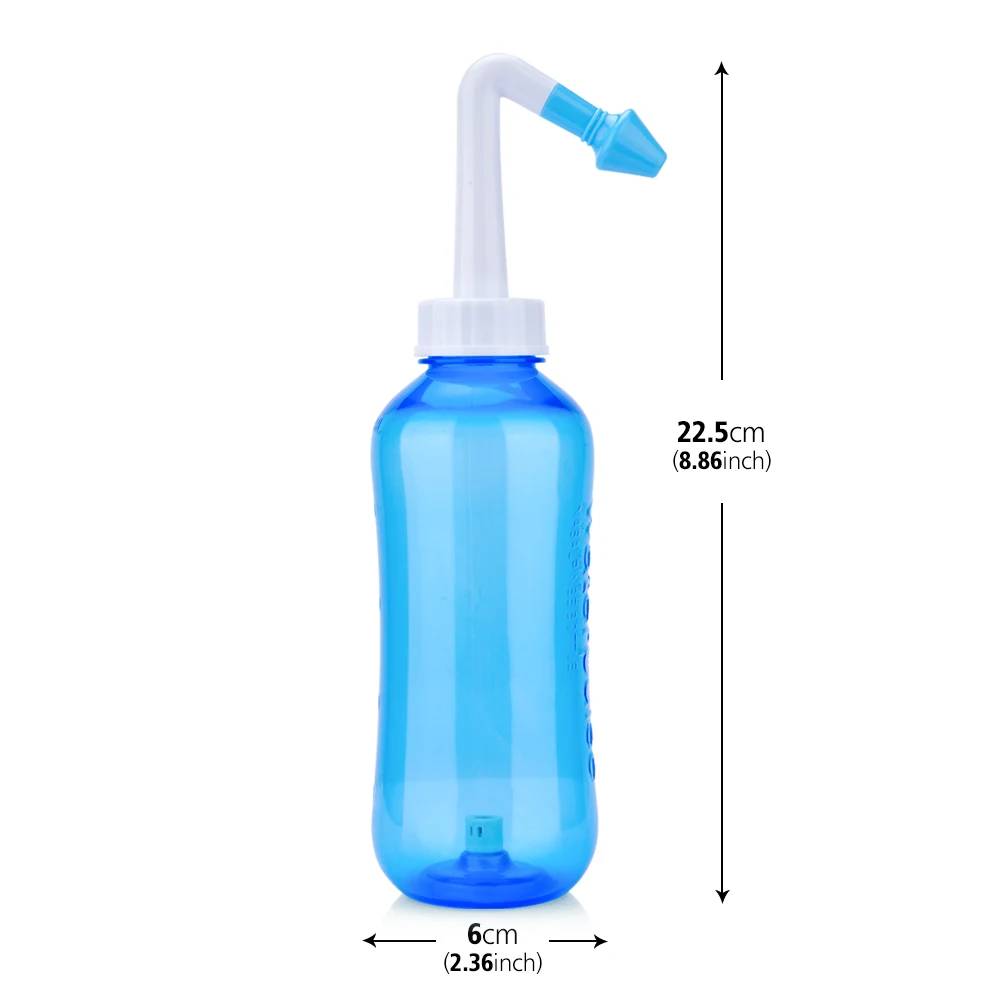300 ml Nasenspülung Sinusitis Nasenreiniger für Erwachsene Kind Allergische Rhinitis Behandlung Nasendusche Neti Topf Nasenreinigungswerkzeug – Detail 6