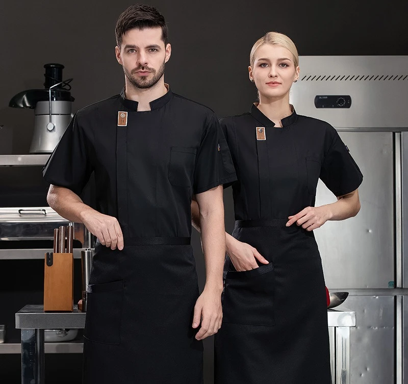 

Chef's Work Clothes Short Sleeved Cake Shop Baking Specialty Restaurant Cafeteria Thin and Breathable Catering Men Women
