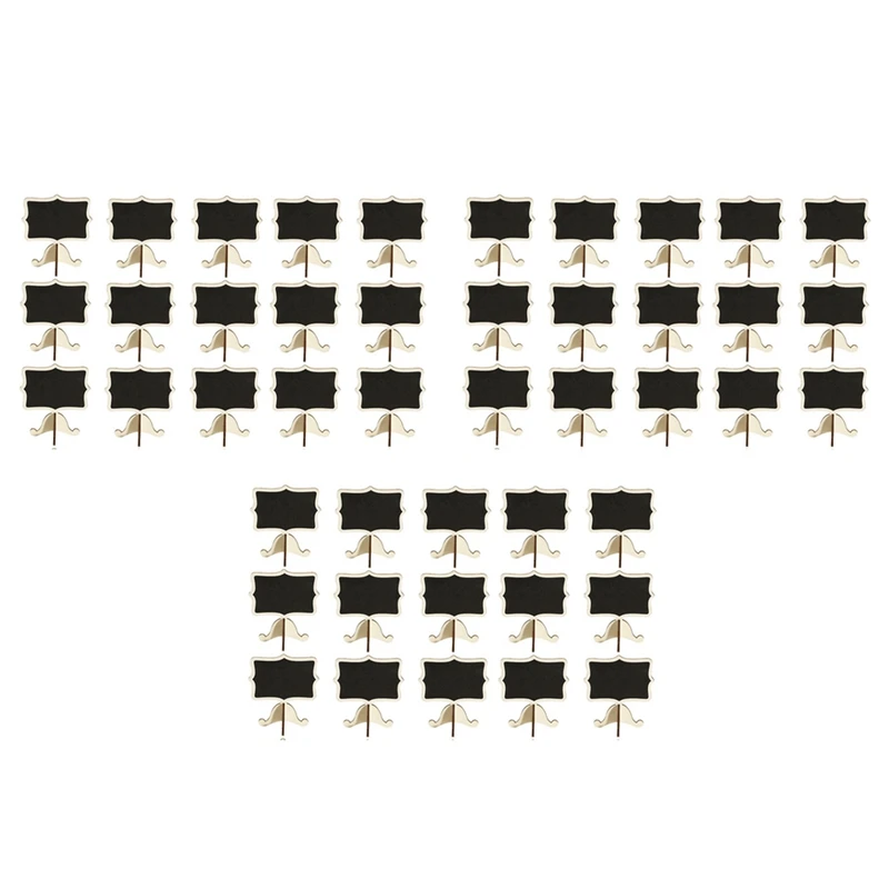 45 Pack Chalkboards Place Cards With Easel Stand - Wood Rectangle Small Chalkboard Signs For Wedding, Birthday Parties