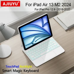 Magnetic Magic Keyboard For iPad Air 13 inch 2024 M2 Tablet Smart Case For iPad Pro 12.9 M1 6th 5th 4th 3rd Gen Backlit Keyboard