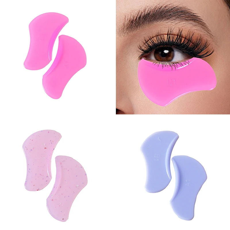 1 Pair Lower Eyelash Perming Pad Lashes Rods Shield Lifting 3D Silicone Eyelash Curler Grafting Tool Eyelash Applicator