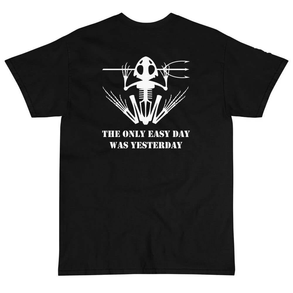 Naval SEALs Motto Bonefrog Sign Emblem UDT T-Shirt 100% Cotton O-Neck Summer Short Sleeve Casual Mens T-shirt Size S-3XL