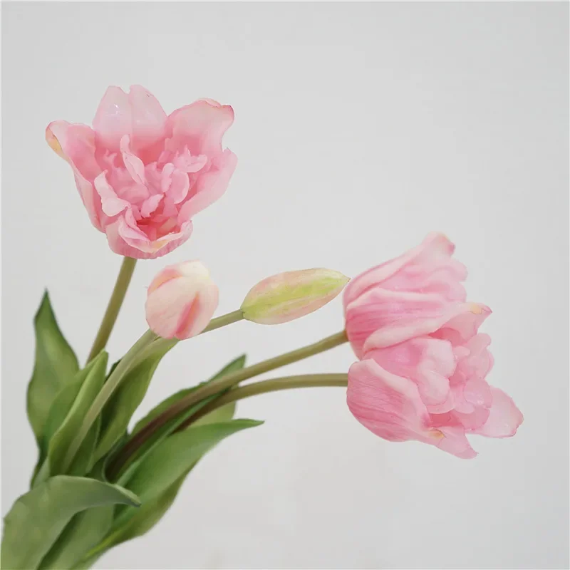 5Branch/bunch Artificial Latex Tulip Bouquet Real Touch Tulips Flowers Bridal Bouquet Wedding Table Decoration Home Party Floral