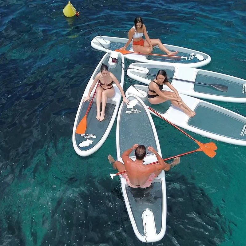10ft Crystal Transparent SUP Board Stand Up Surfboard Glass See Through Paddle Board For Youth & Adults
