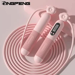 Fitness Exercise Electronic Counting With Countdown Skipping Rope Professional Fat Burning Adult Counting Timed Skipping Rope