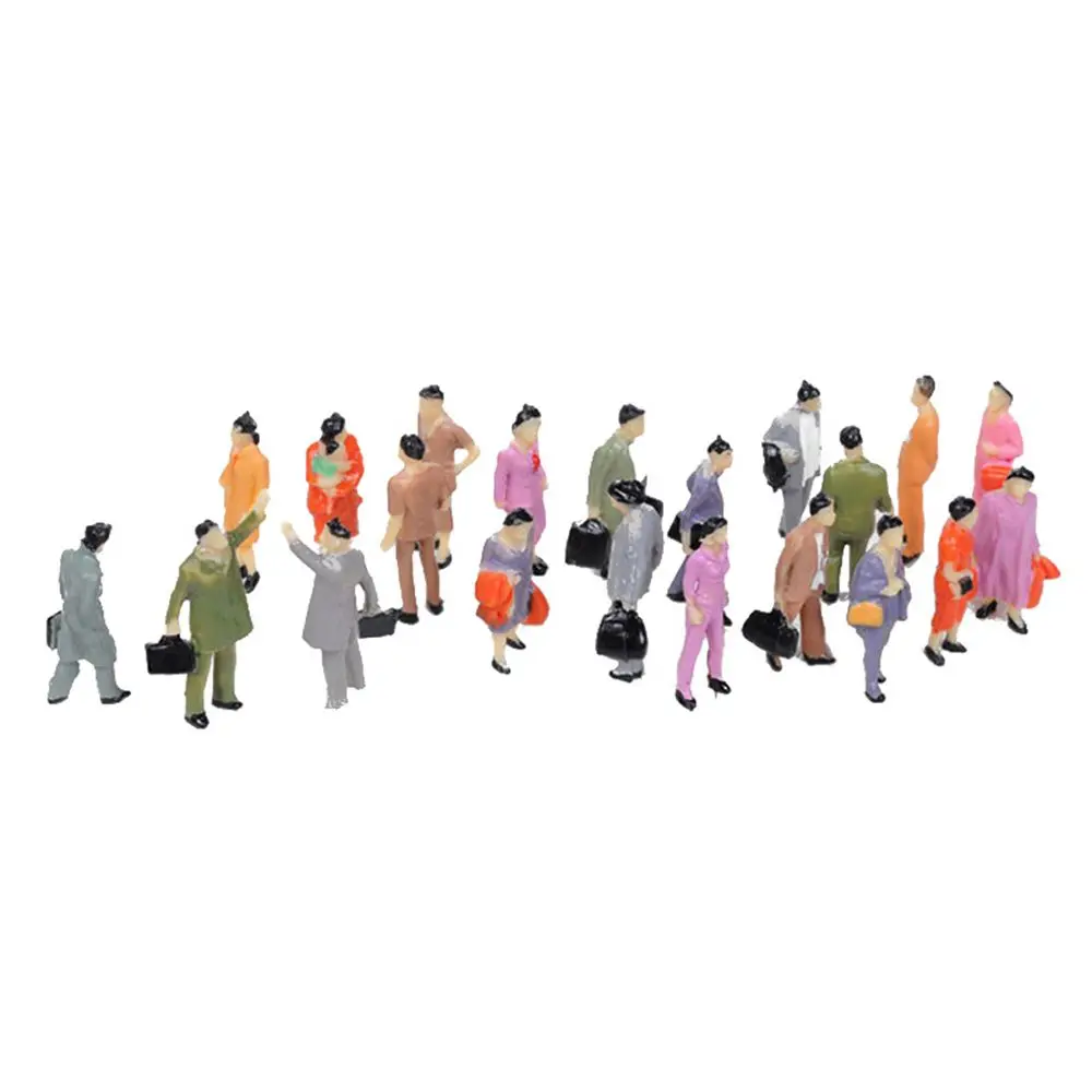 10/30/50Pcs 1:25/1:30/1:50/1:75 Scale Mixed Color Pose Passengers Scale Model People Figures Character Model Plastic People