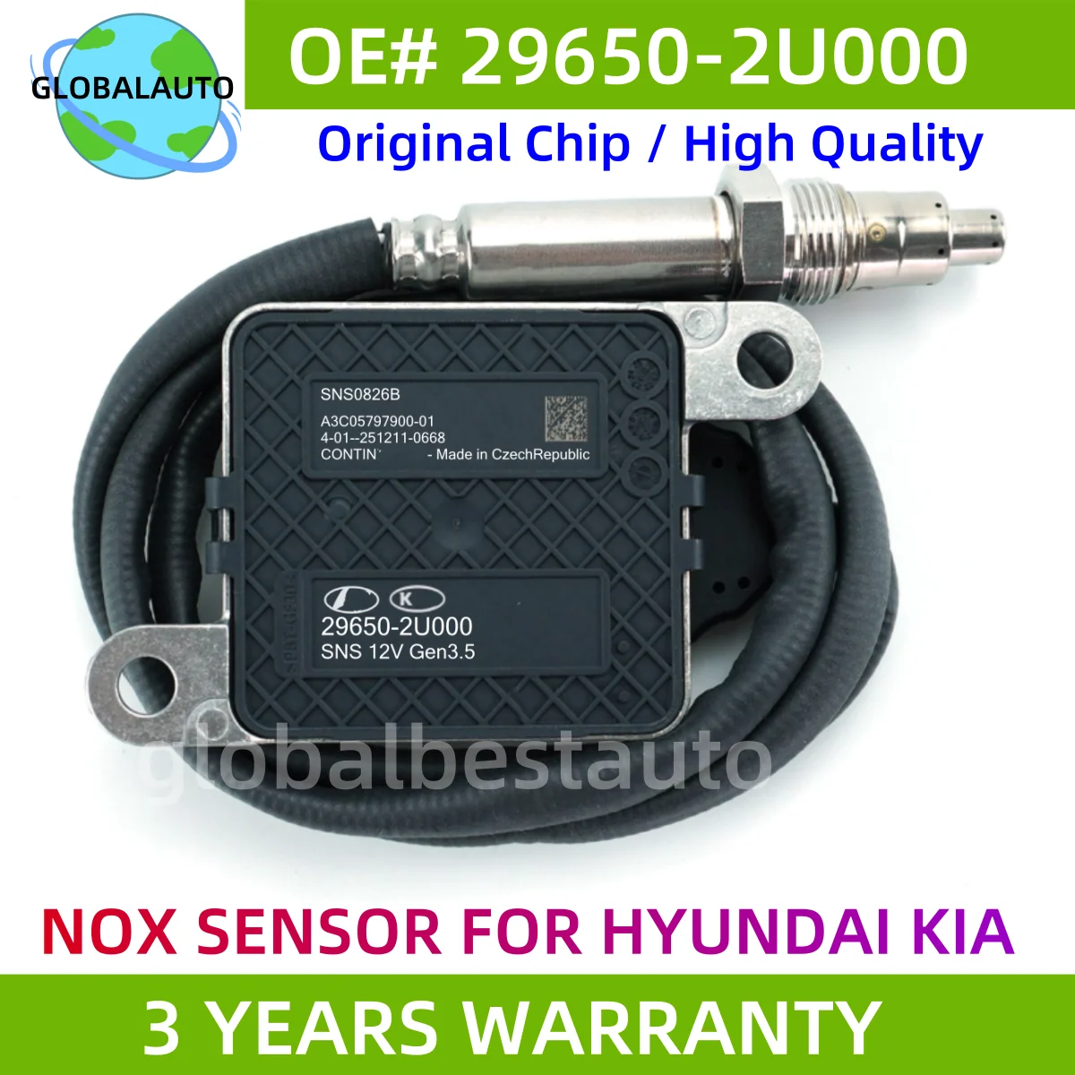 

296502U000 SNS0826A 29650-2U000 29650 2U000 High quality New Nitrogen Oxide Sensor For Hyundai KIA 12V