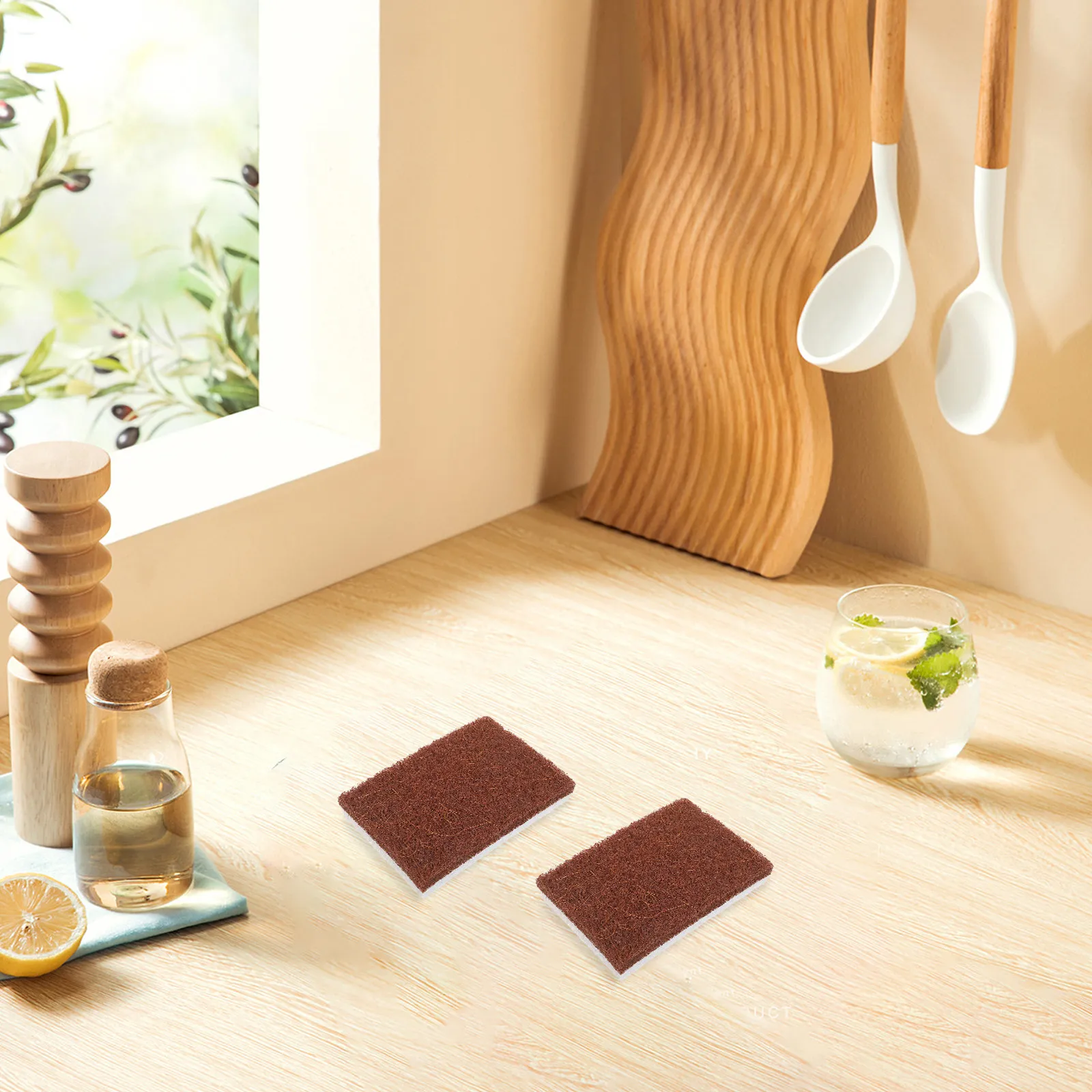 20Pcs Wood Dish Sponges Reusable Non-Scratch Scrubbers Absorbent Cleaning Pads for Dishes Glassware Pots Pans