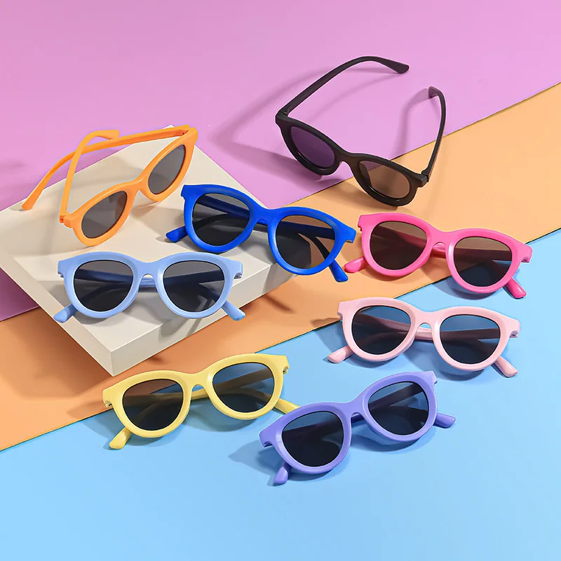 

Children's sunglasses for girls' summer outings, sun protection glasses for streetwear, concave design, UV375
