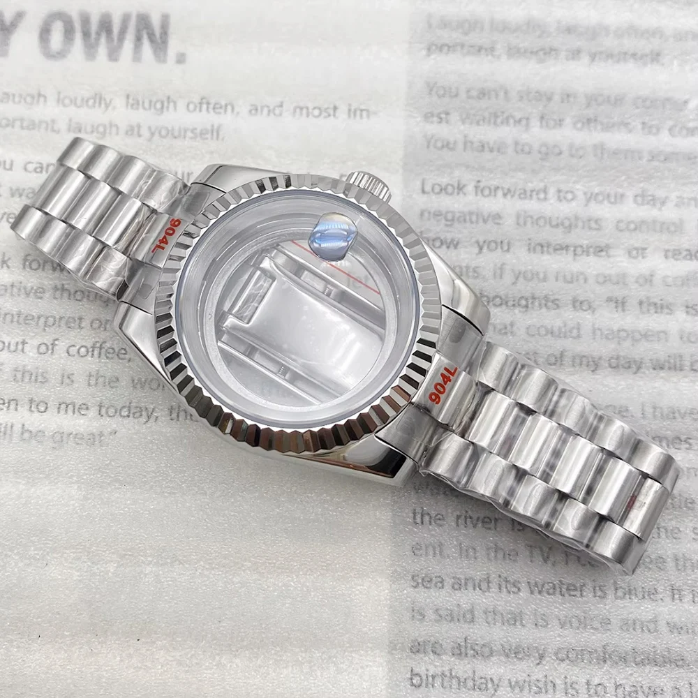 

36mmm 39mm NH35 Watch Case and Band Set for Datejust Nh35 Nh36 Nh34 Movement 28.5mm Dial Sapphire Glass Case and Bracelet