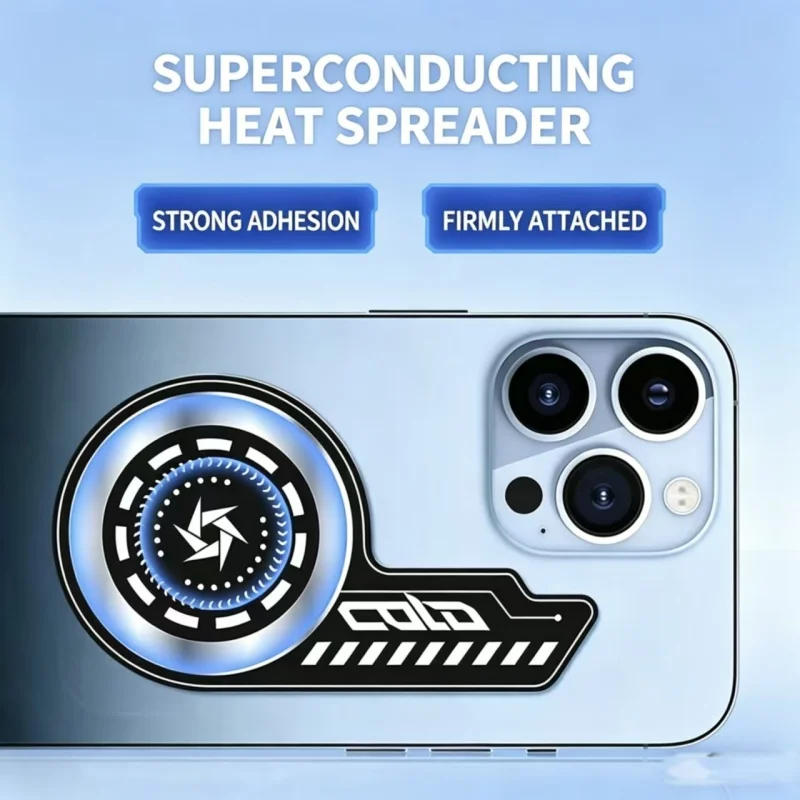 3 PCS Phone Heat Spreader Magnetic Cooling Sticker, Special Thermal Conductive Pad for Phone Cooler, Black