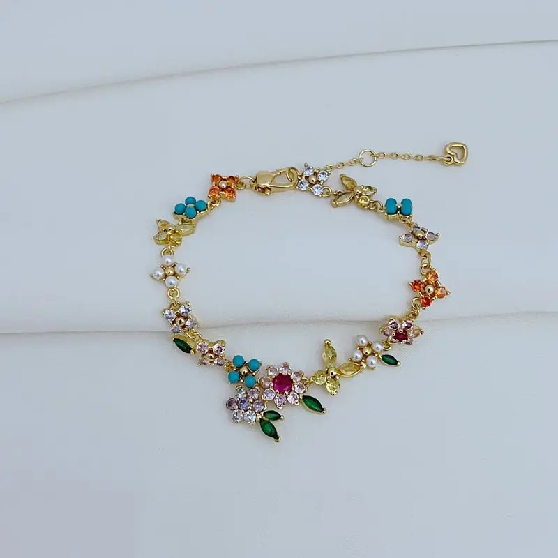 

Affordable Luxury Fashion Pastoral Style Fresh Cute Butterfly Pearl Metal Bracelet