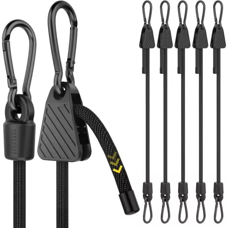 1/2PCS Adjustable Bungee Cord With Hooks 1M Heavy Duty Elastic Tie Down Strap For Cargo Camping Bike Rack TentFurnishing world