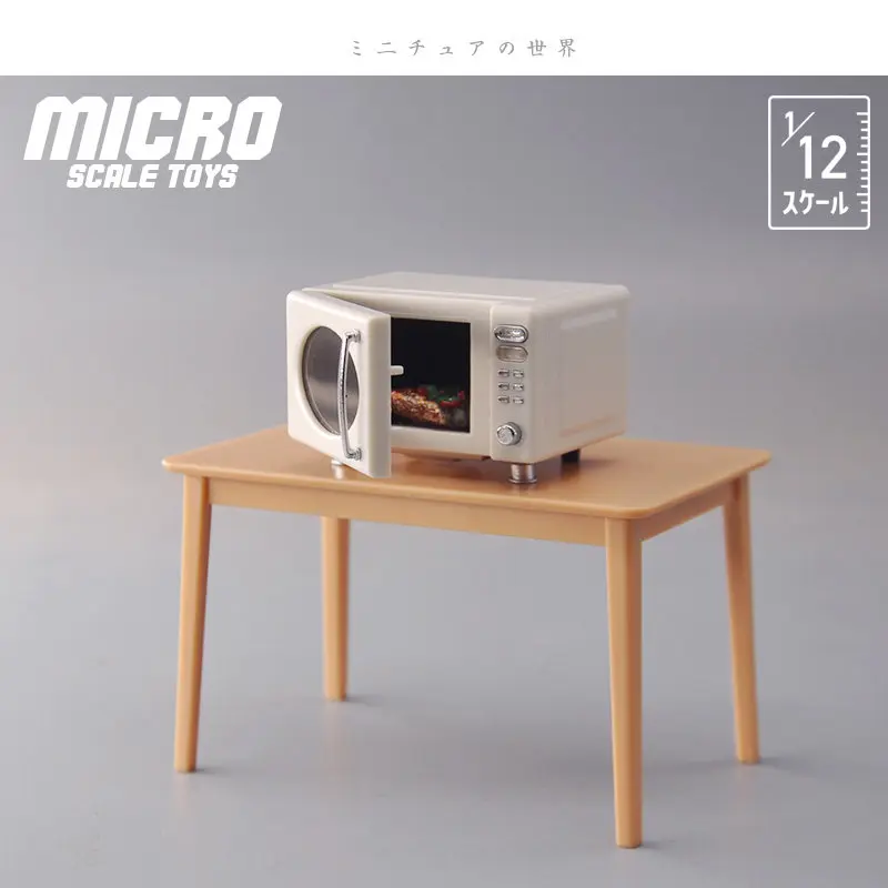 

1:12Scale Dollhouse Miniature Microwave with Opening Door Realistic Kitchen Appliance for Diorama Display Collectible Home Decor