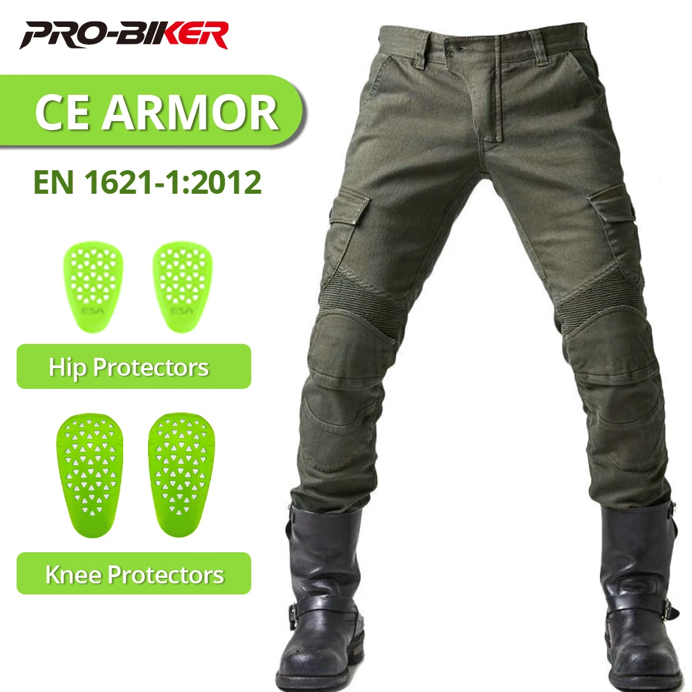 

Wear-resistant Motocross Moto Trousers Men Woman Outdoor Riding Jeans With CE Protective Gear Motorcycle Pants XS-4XL