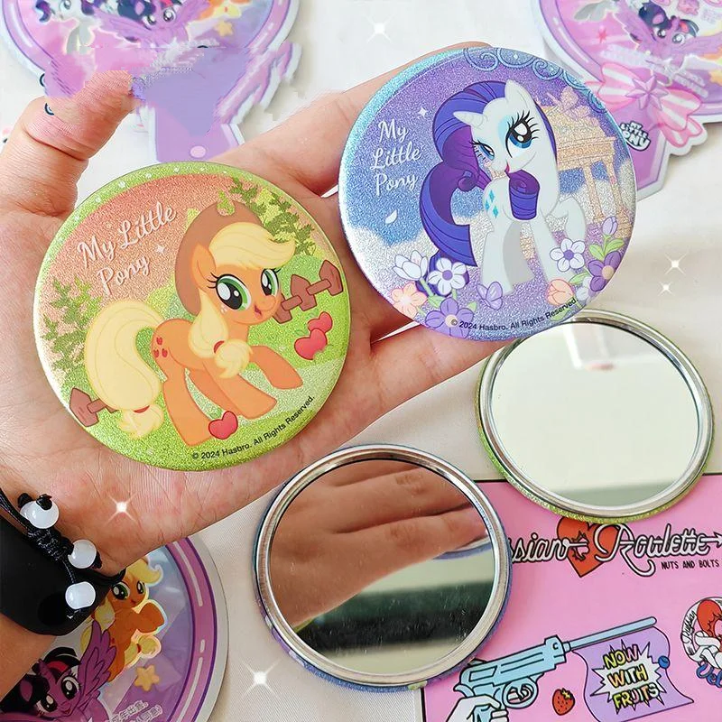 Espejo de Anime Kawaii creativo y bonito, espejo de maquillaje pequeño y práctico de My Little Pony, nuevo espejo de maquillaje, regalo para niña