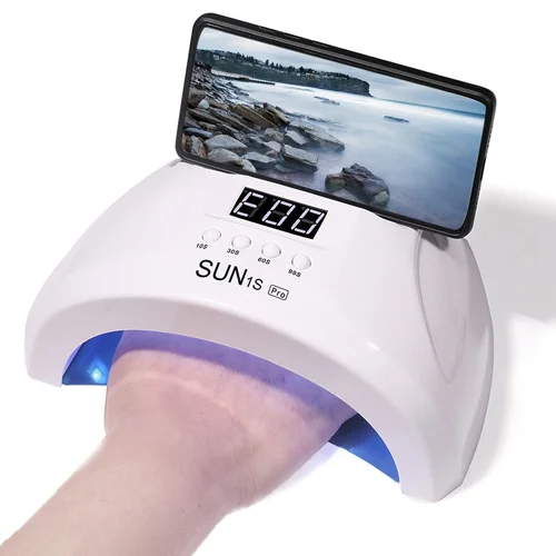 LINMANDA Sun 1S 48W lámpara LED UV para uñas 30 LED con 4 ajustes de temporizador secador de uñas inteligente herramientas de arte de uñas para salón de manicura en casa