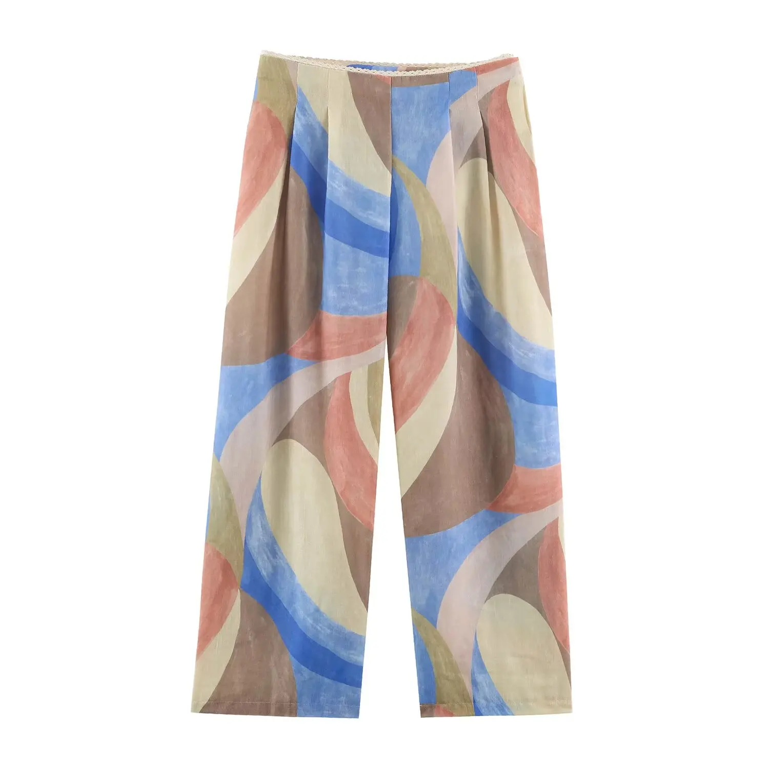 KONDALA Damen Casual Chic Bedruckter Hosenanzug V-Ausschnitt Knopfhemden, Lange Hosen Neu 2026 Frühling Herbst Trendiges Elegantes Urlaubs-Set – Detail 14