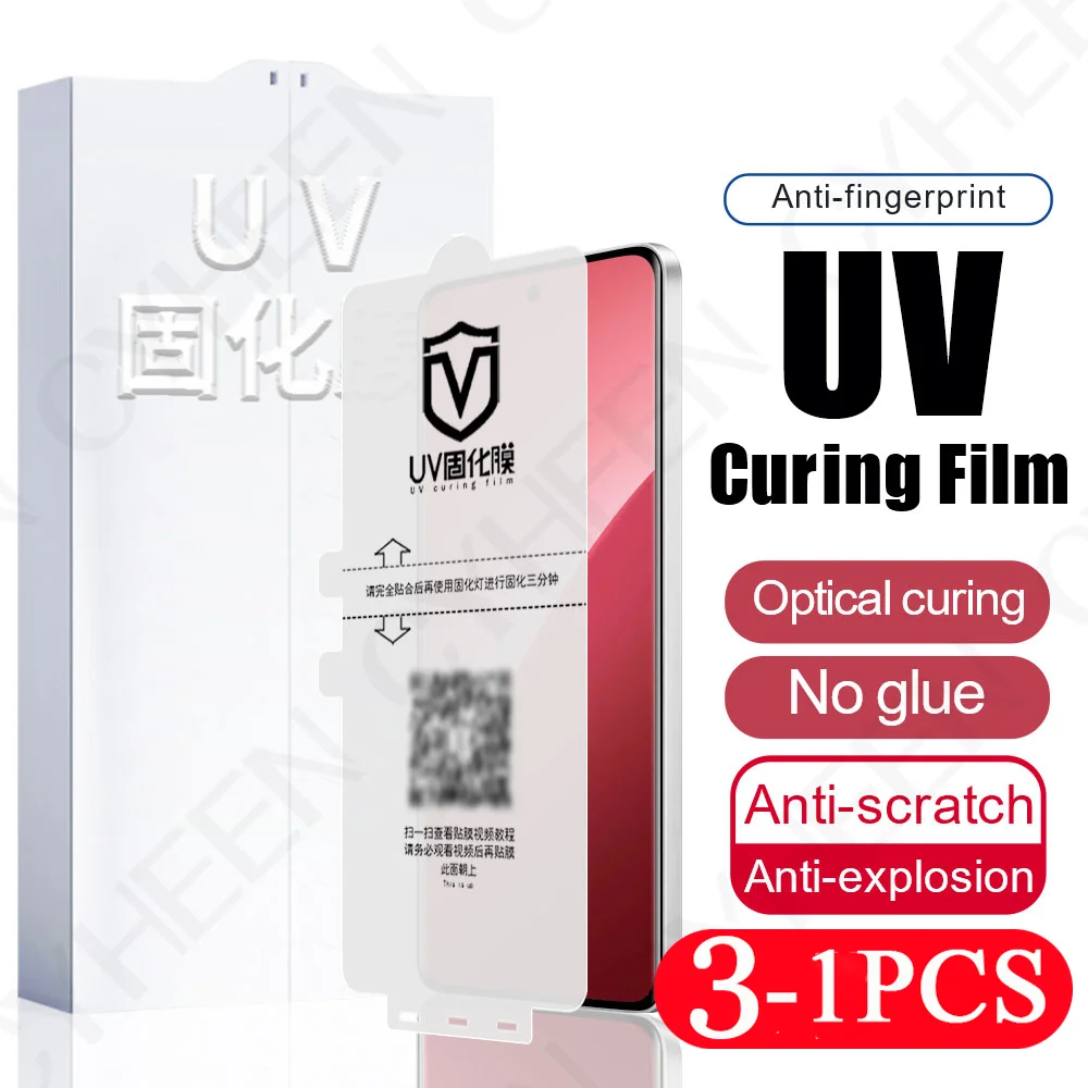 3/2/1 Pcs Screen Protector for Xiaomi 15 Pro 14 UV Light Curing Film 13 Ultra 12 11 Not Glass Protective Film Civi 4 Pro Mix 4