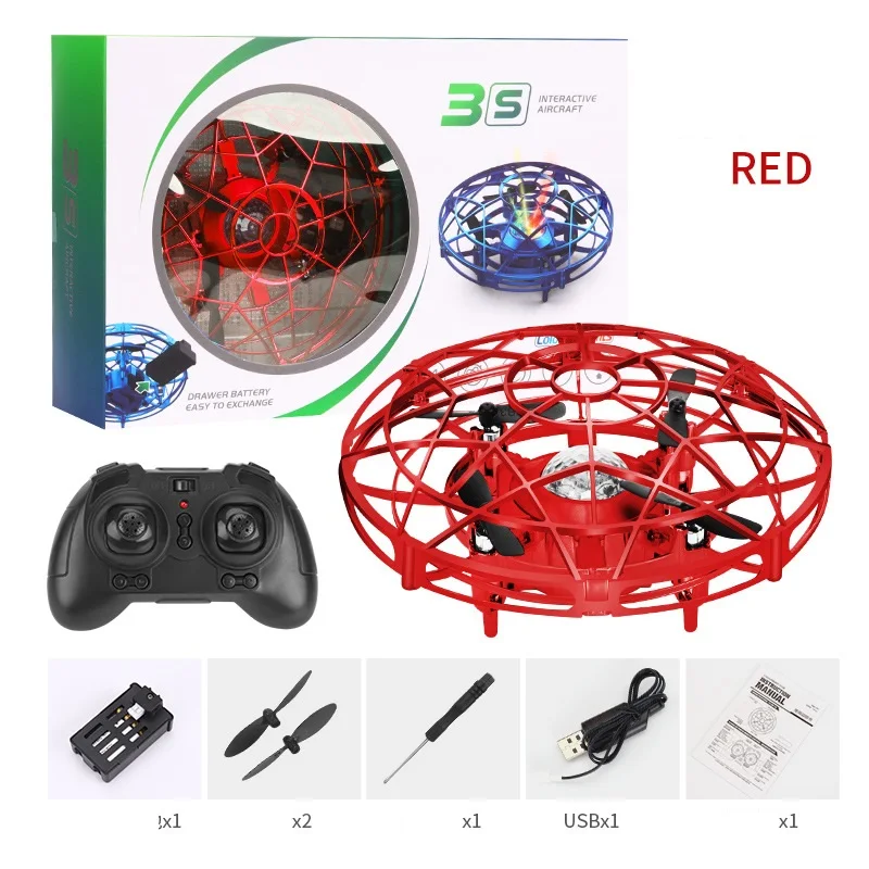 Mini Ufo Flying Toy For Kids Spinner Toys For Boys Quadcopter Rc Drone Electric Infrared induction Flysky